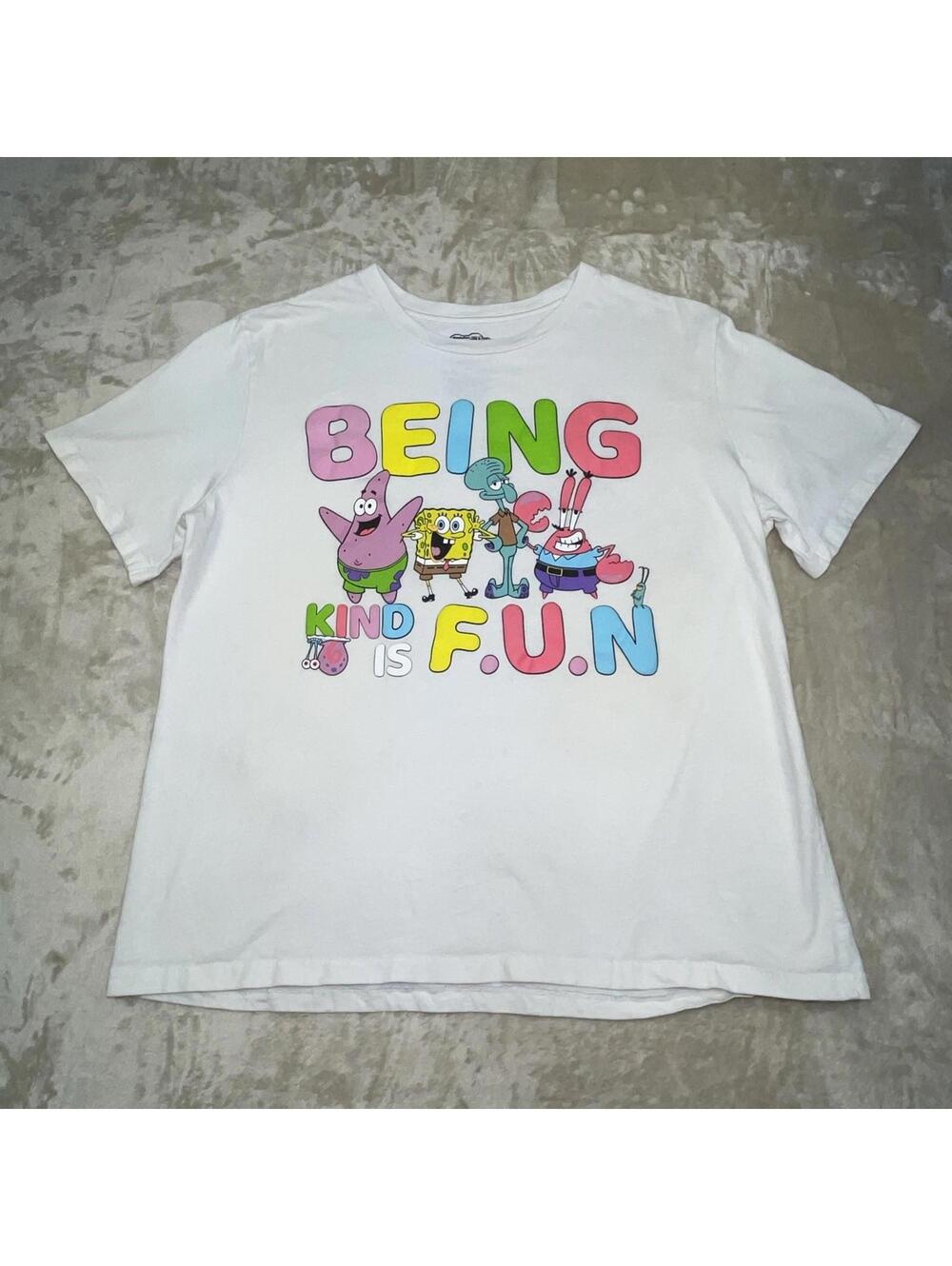 Nickelodeon ‘Being Kind is Fun’ SpongeBob Short sleeve T-Shirt Size XXL